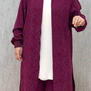 ipek kupra bordo ikili takım