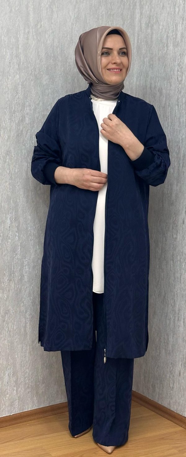 ipek kupra lacivert ikili takım - Görsel 8