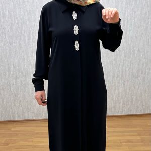 taş detaylı siyah tunik